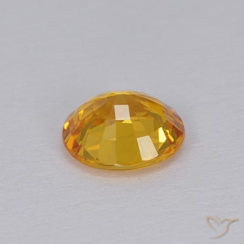 Saphir Doré foncé naturelle ovale, 1.05 ct, VVS-VS