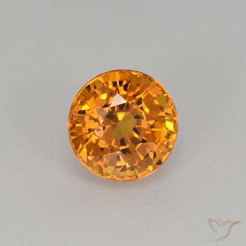0.98ct Naturel Or orange foncé Saphir, Tour, VVS