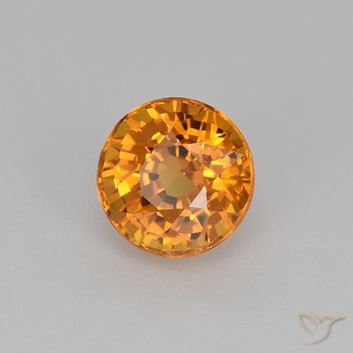 Saphir Or orange foncé naturelle Tour, 0.98 ct, VVS