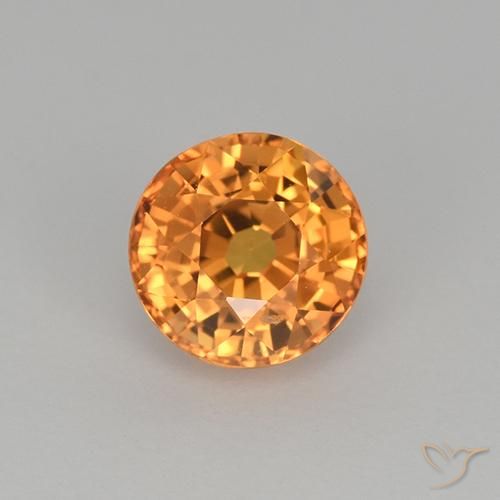 1.00ct Naturel Orange foncé Saphir, Tour, VVS