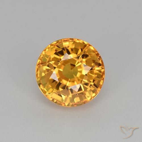 1.06ct Naturel Or orange foncé Saphir, Tour, VVS