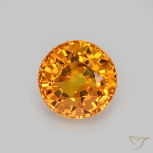 1.08ct Naturel Or orange foncé Saphir, Tour, VVS-VS