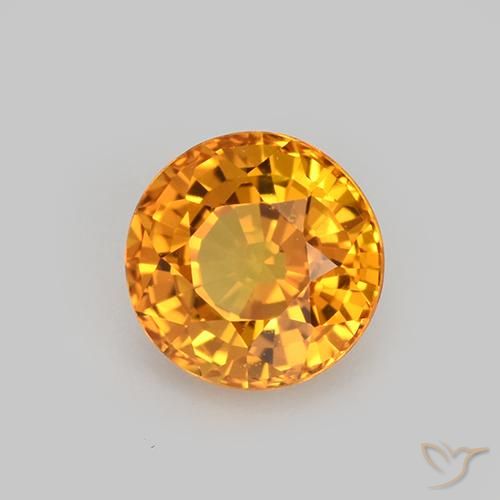 Saphir Or orange foncé naturelle Tour, 1.08 ct, VVS-VS