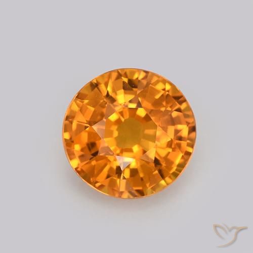 0.99ct Naturel Or orange foncé Saphir, Tour, VVS, Photo A