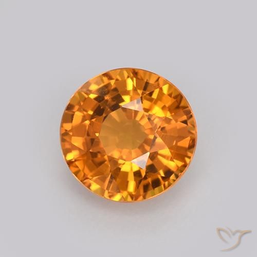 Saphir Or orange foncé naturelle Tour, 0.99 ct, VVS