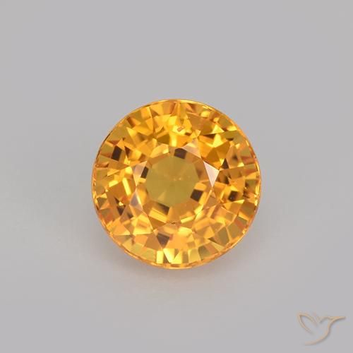 1.03ct Naturel Orange moyen Saphir, Tour, VVS