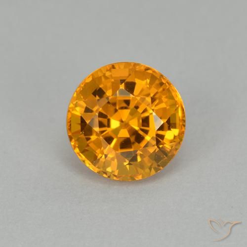 1.00ct Naturel Or orange foncé Saphir, Tour, VVS