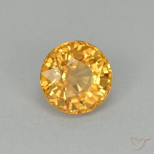Saphir Doré foncé naturelle Tour, 1.05 ct, VVS