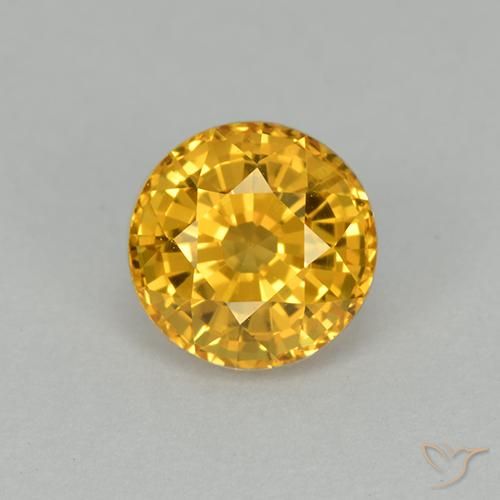 1.14ct Naturel Doré profond Saphir, Tour, VVS