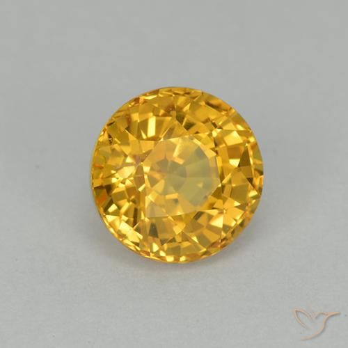 Saphir Doré profond naturelle Tour, 1.14 ct, VVS