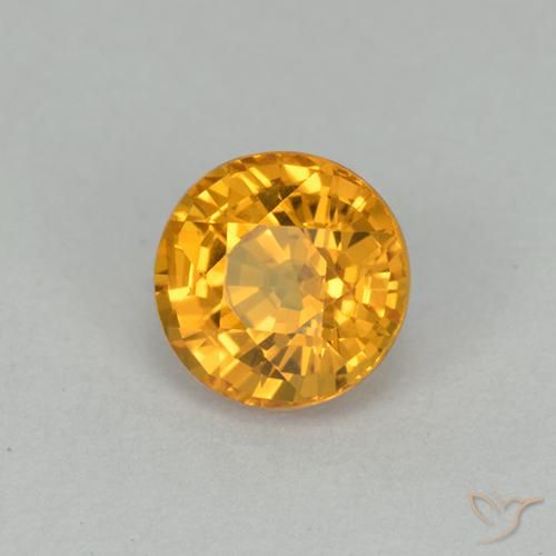 Saphir Doré foncé naturelle Tour, 1.00 ct, VVS
