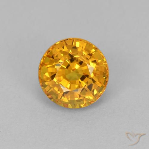 1.02ct Naturel Orange doré profond Saphir, Tour, VVS