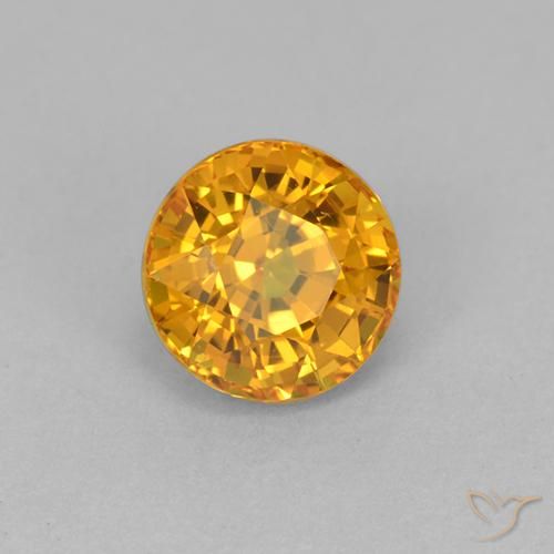 Saphir Orange doré profond naturelle Tour, 1.02 ct, VVS