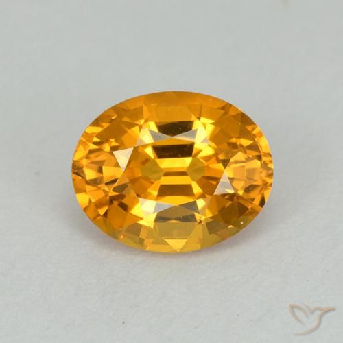 1.15ct Naturel Doré foncé Saphir, ovale, VVS