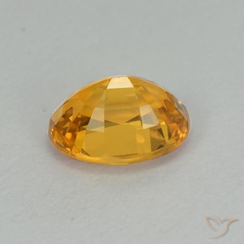 Saphir Doré foncé naturelle ovale, 1.15 ct, VVS