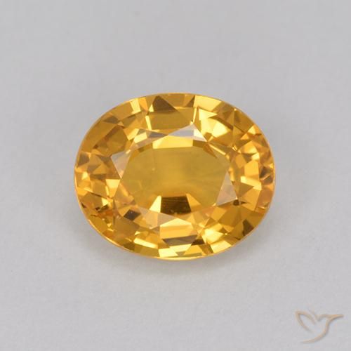 1.11ct Naturel Doré foncé Saphir, ovale, VVS