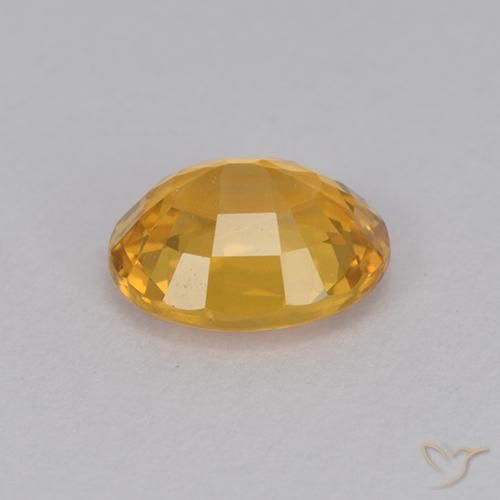 Saphir Doré foncé naturelle ovale, 1.11 ct, VVS