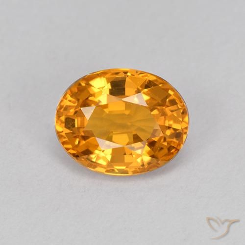 1.03ct Naturel Orange-or Saphir, ovale, VVS