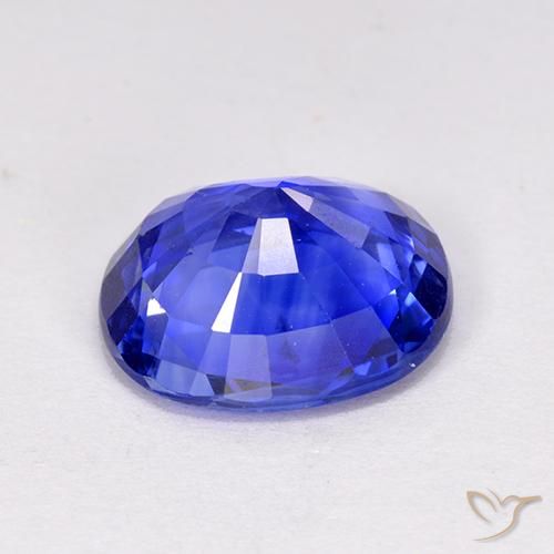 Saphir Bleu Barbeau naturelle ovale, 4.14 ct, VS