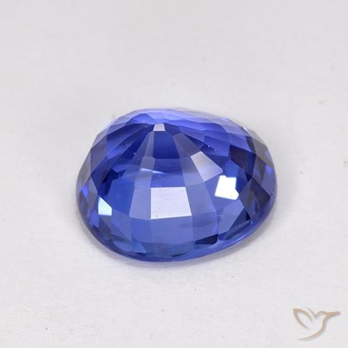 Saphir Bleu bleuet léger naturelle ovale, 3.66 ct, VS