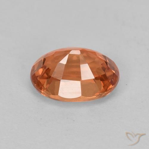 Saphir Orange abricot chaud naturelle ovale, 1.00 ct, VVS