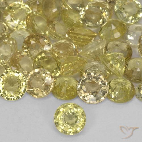 0.40ct Naturel Jaune pâle Saphir, Tour, VS