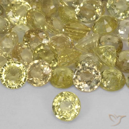 Saphir Jaune pâle naturelle Tour, 0.40 ct, VS