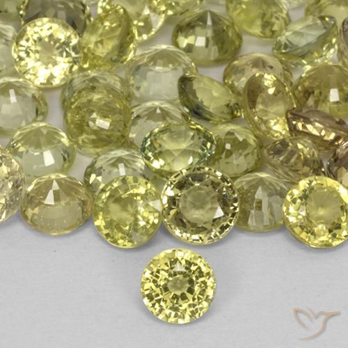 0.47ct Naturel Jaune citron Saphir, Tour, VS