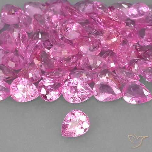 Saphir Rose intense naturelle En forme de poire, 0.36 ct, VVS-VS