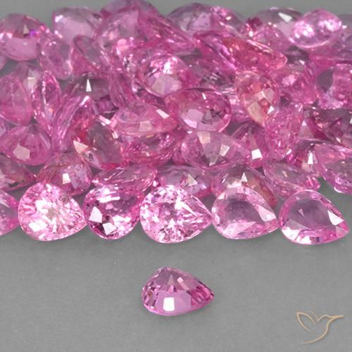 Saphir Rose intense naturelle En forme de poire, 0.36 ct, VVS-VS