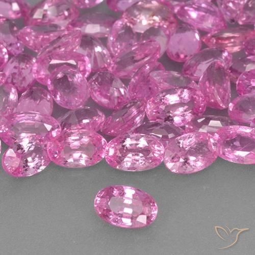 Saphir Rose moyen naturelle ovale, 0.31 ct, VS
