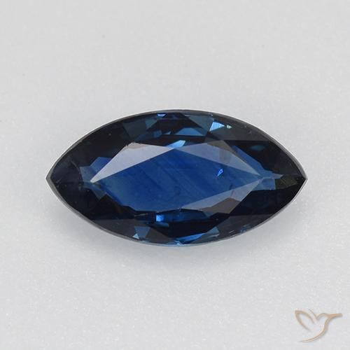 0.74ct Naturel Bleu marine Saphir, Marquise, VVS-VS