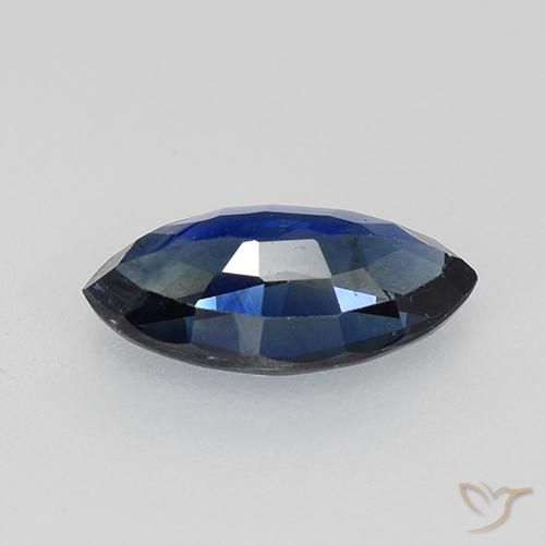 Saphir Bleu marine naturelle Marquise, 0.74 ct, VVS-VS