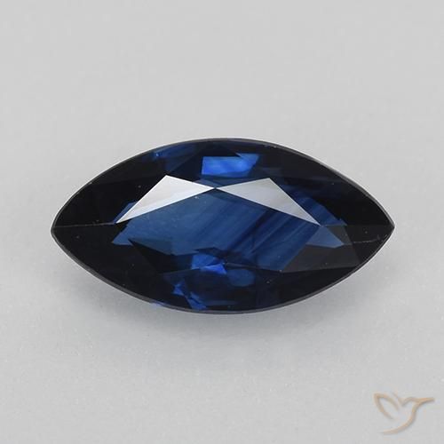 0.80ct Naturel Bleu foncé Saphir, Marquise, VVS-VS
