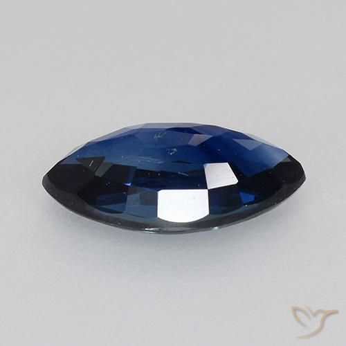 Saphir Bleu foncé naturelle Marquise, 0.80 ct, VVS-VS