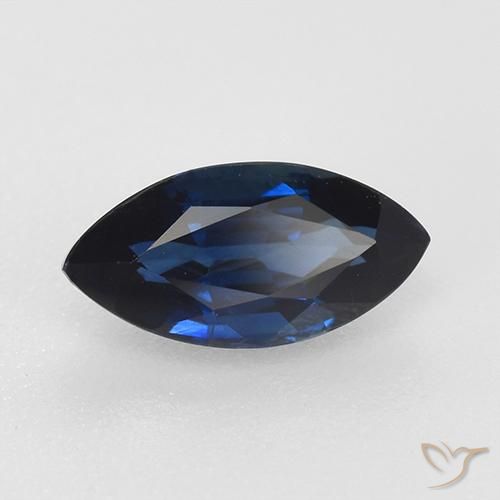 Saphir Bleu crépuscule naturelle Marquise, 0.80 ct, VVS-VS