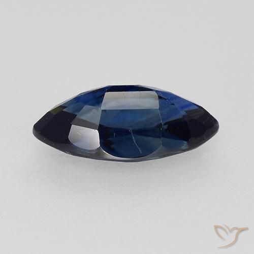 Saphir Bleu crépuscule naturelle Marquise, 0.80 ct, VVS-VS