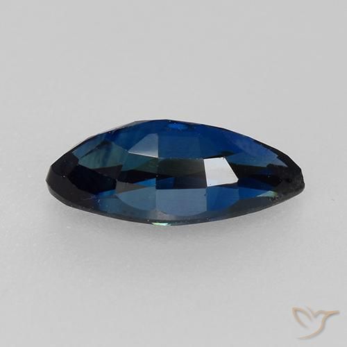 Saphir Bleu foncé naturelle Marquise, 0.82 ct, VVS-VS