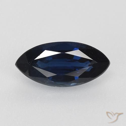 Saphir Bleu crépuscule naturelle Marquise, 0.73 ct, VVS-VS