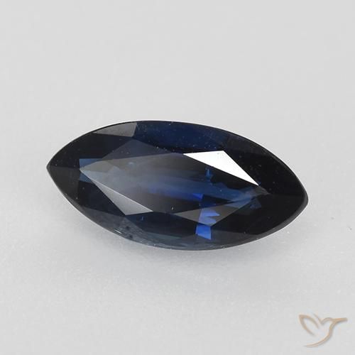 Saphir Bleu crépuscule naturelle Marquise, 0.73 ct, VVS-VS