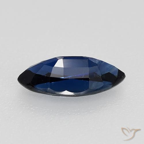 Saphir Bleu crépuscule naturelle Marquise, 0.73 ct, VVS-VS