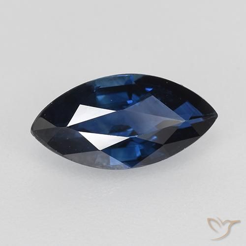 Saphir Bleu crépuscule naturelle Marquise, 0.72 ct, VVS-VS