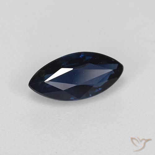 Saphir Bleu marine naturelle Marquise, 0.74 ct, VVS-VS