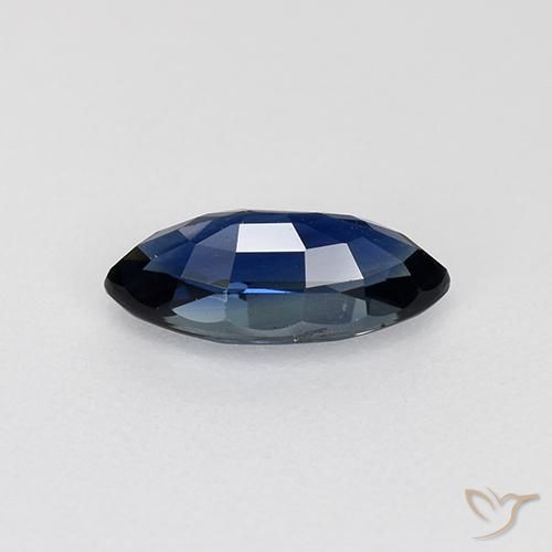 Saphir Bleu foncé naturelle Marquise, 0.75 ct, VVS-VS
