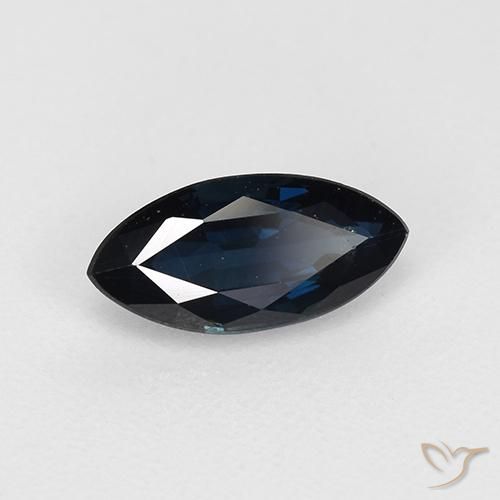 Saphir Bleu minuit naturelle Marquise, 0.77 ct, VVS-VS