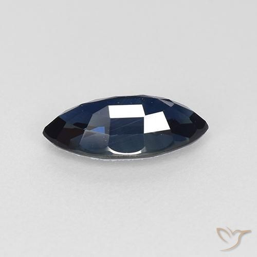 Saphir Bleu minuit naturelle Marquise, 0.77 ct, VVS-VS