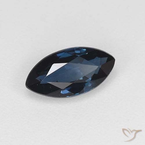 Saphir Bleu foncé naturelle Marquise, 0.84 ct, VVS-VS