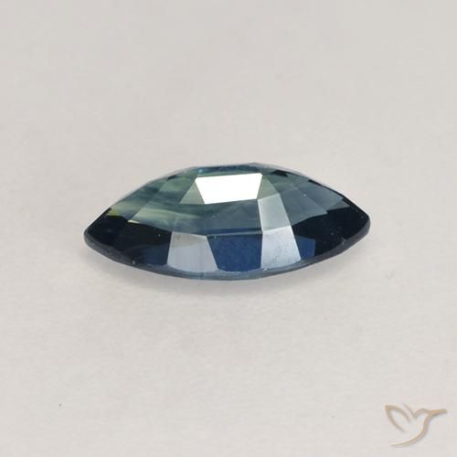 Saphir Bleu foncé naturelle Marquise, 0.82 ct, VVS-VS