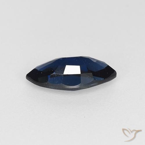 Saphir Bleu foncé naturelle Marquise, 0.73 ct, VS