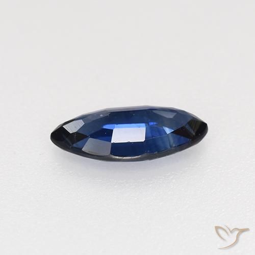 Saphir Bleu marine naturelle Marquise, 0.60 ct, VVS-VS